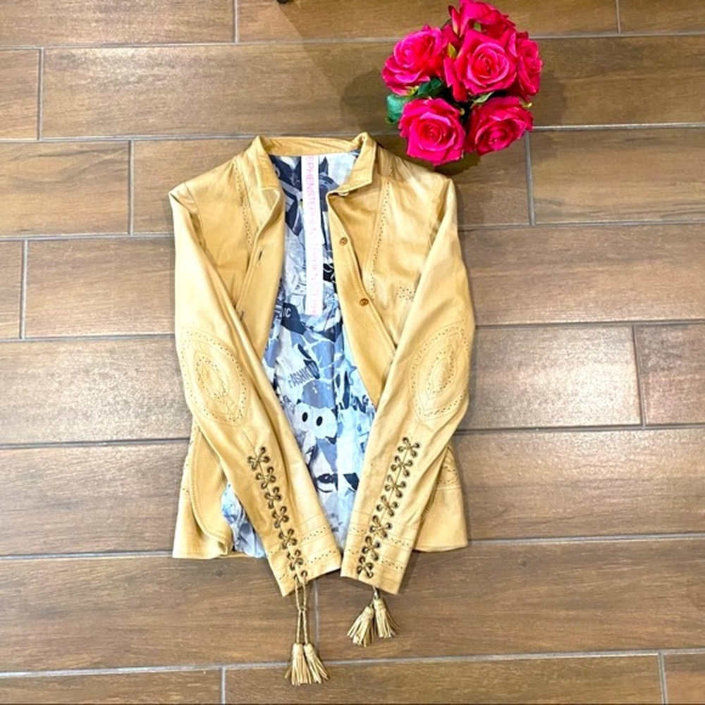Stephen Butter Soft 100% Vera Pelle Tan Thin Leather Made in Italy (Size S)🌹
